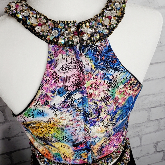 Dave and Johnny Two Piece Prom Dress Size 3/4 - Picture 4 of 8